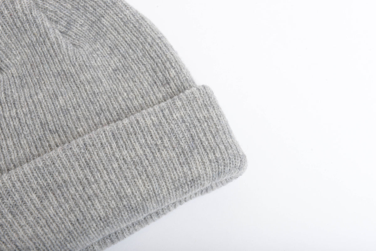 Light Grey - Merino Wool Blank Beanie Hat | Delusion MFG – DELUSION MFG