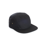 Black - Ripstop Cotton Blank 5 Panel Hat for Wholesale or Custom