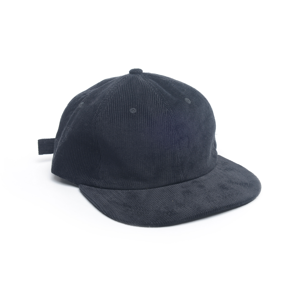Black - Corduroy Unconstructed Floppy 6 Panel Hat for Wholesale or Custom
