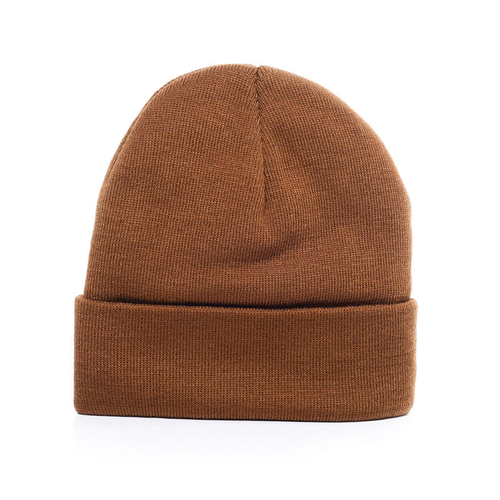 Carhartt Brown - Acrylic Rib-Knit Beanie Hat for Wholesale or Custom