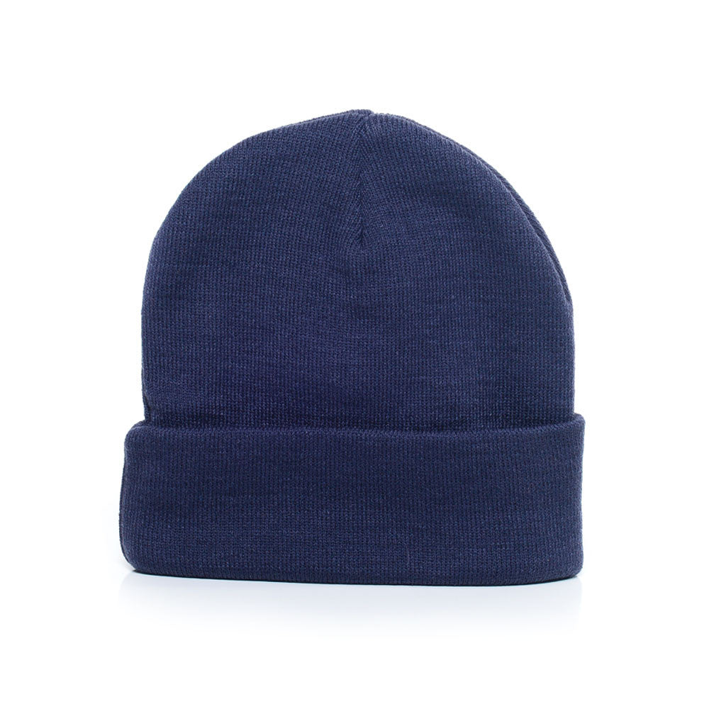 Navy Blue - Acrylic Rib-Knit Beanie Hat for Wholesale or Custom