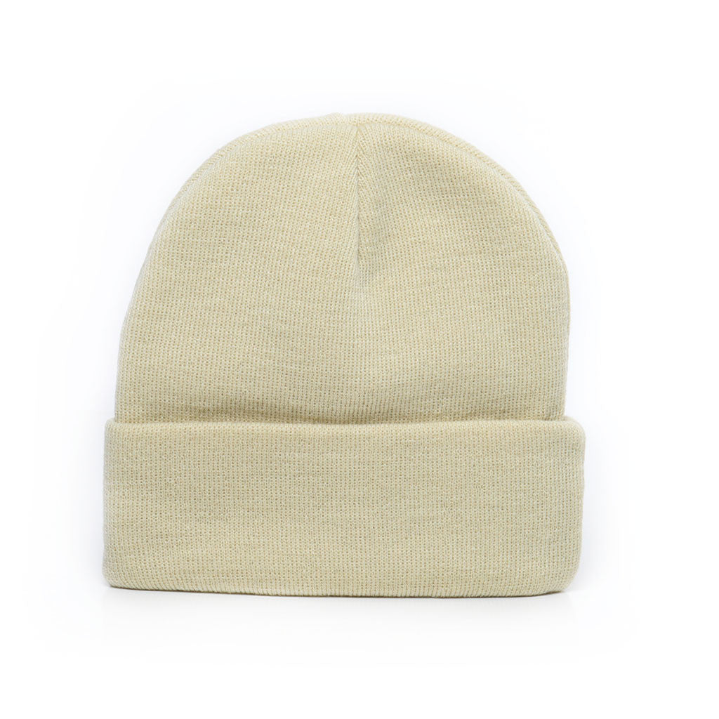 Tan - Acrylic Rib-Knit Beanie Hat for Wholesale or Custom