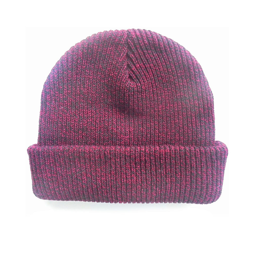 Maroon - Blank Mixed Beanie Hat for Wholesale or Custom