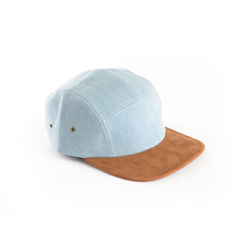 Denim & Suede - Blank 5 Panel Hat for Wholesale or Custom