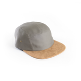 Grey & Suede - Blank 5 Panel Hat for Wholesale or Custom