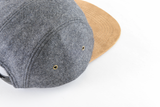 Wool & Suede Blank 5 Panel Hat for Wholesale or Custom