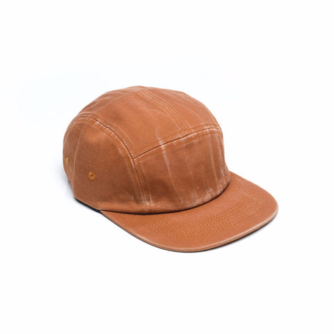 Burnt Orange - Faded Cotton Twill Blank 5 Panel Hat for Wholesale or Custom