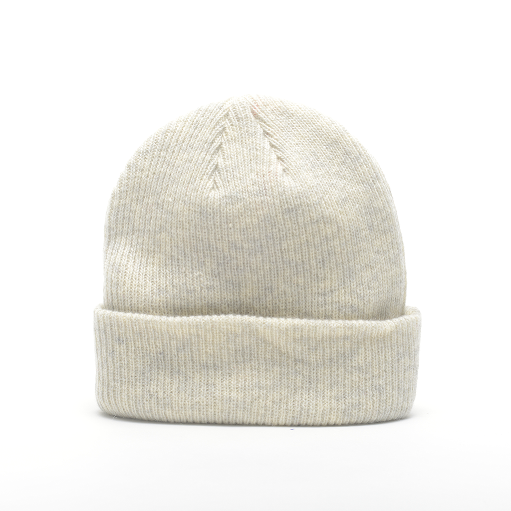 Oatmeal - Merino Wool Blank Beanie Hat