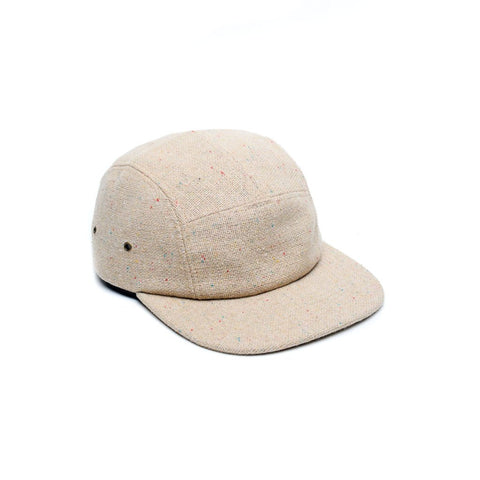 Tan - Tweed Wool Blank 5 Panel Hat for Wholesale or Custom