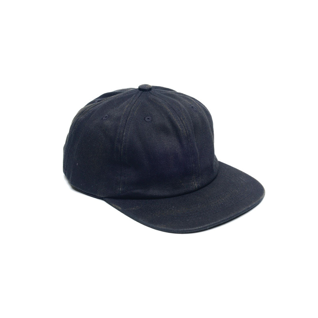Black - Faded Unconstructed 6 Panel Hat for Wholesale or Custom