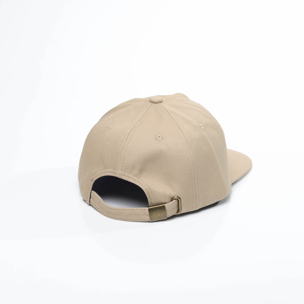 Sand - Unconstructed 5 Panel Strapback Hat for Wholesale or Custom